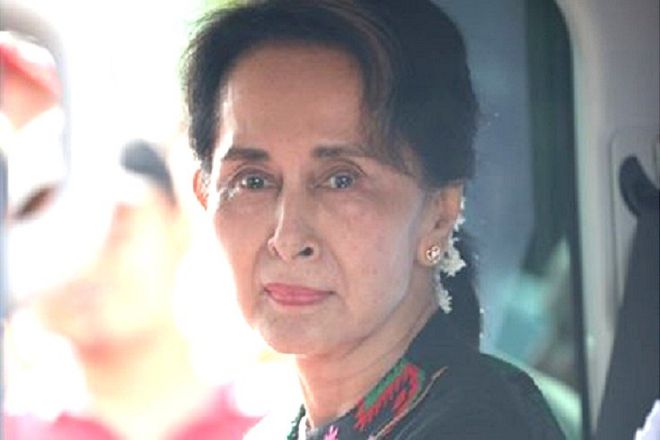 Bà Aung San Suu Kyi tại Yangon, Myanmar tháng 7/2019