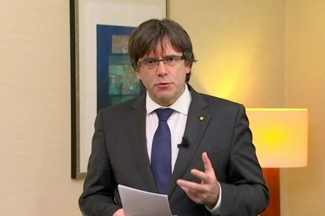 Carles Puigdemont в Брюсселе, 2 ноября