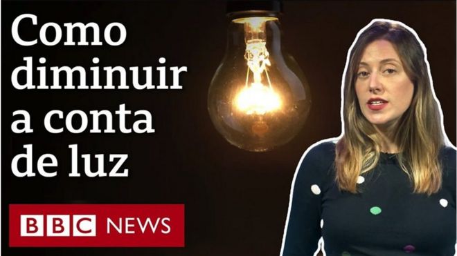 Repórter Nathalia Passarinho, imagem de lâmpada acesa e o texto: Como diminuir a conta de luz