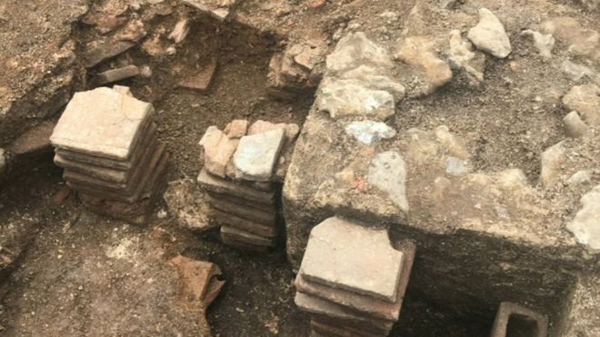 Раскопки римской бани в Чичестере