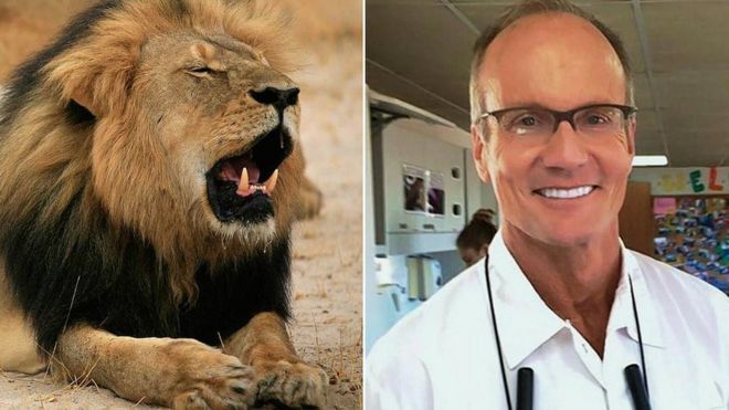 Walter Palmer and Cecil the lion