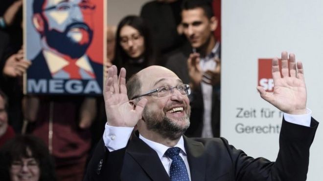 Мартин Шульц, кандидат в канцлеры от социал-демократов Германии, 29 января 2017 года
