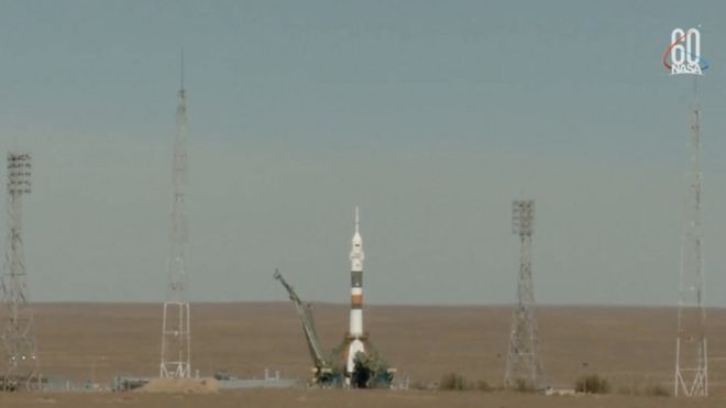 Запуск ракеты "Союз МС-10"
