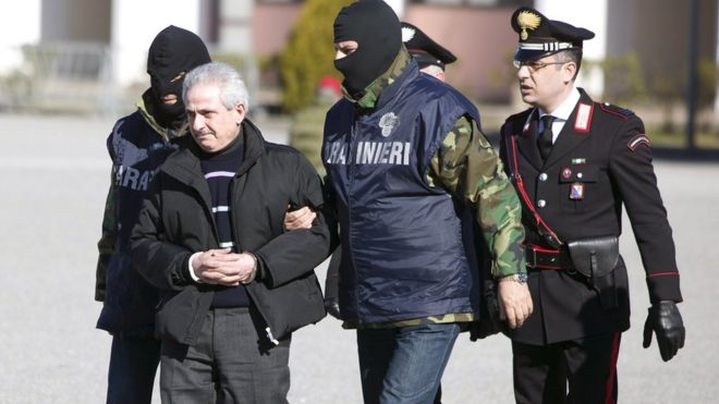 Arrest of wanted 'Ndrangheta boss Pasquale Condello in Feb 2008