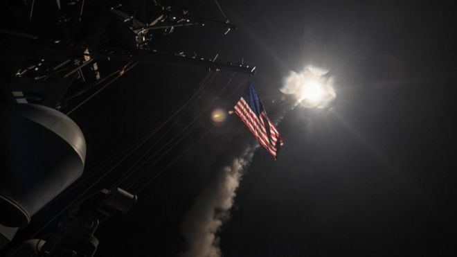 США выпустили 59 крылатых ракет на авиабазу Шайрат