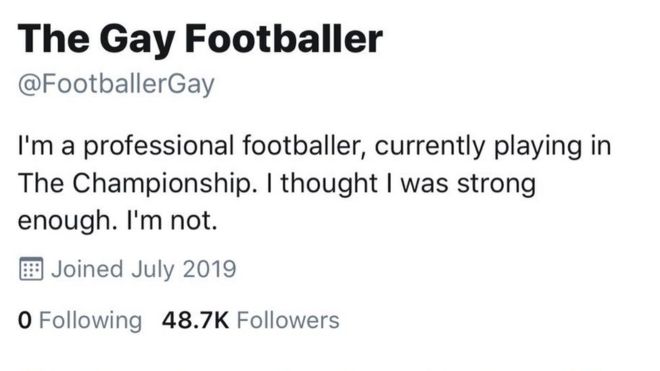 Аккаунт гей-футболиста в Twitter