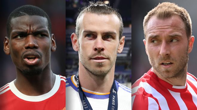 Paul Pogba, Gareth Bale, Christian Eriksen