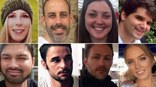 Fotos de las víctimas del ataque