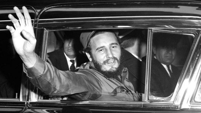 Fidel Castro chegando em Nova York em 1959