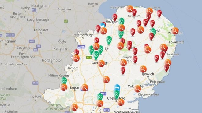 Карта электросетей Великобритании