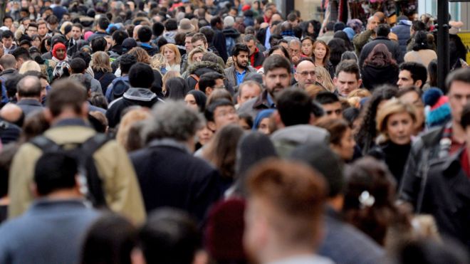 A crowd of people