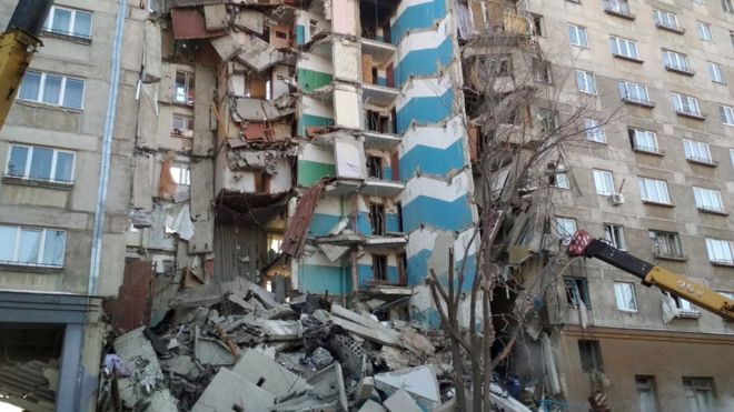 srušena zgrada u Magnitogorsku