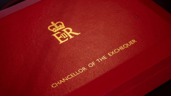 The ministerial box of the Chancellor of the Exchequer