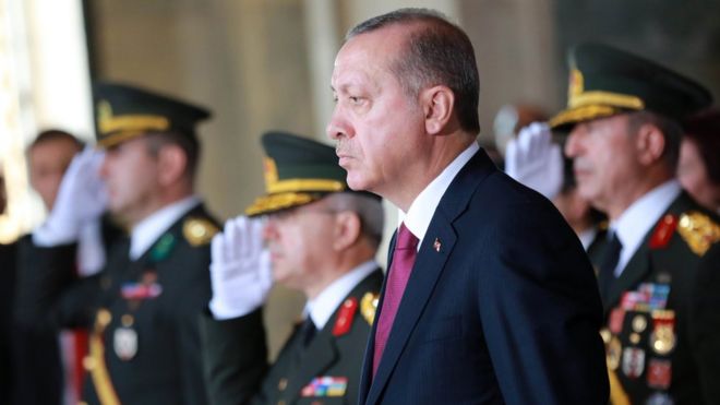 Президент Турции Реджеп Тайип Эрдоган в Анкаре, 30 августа