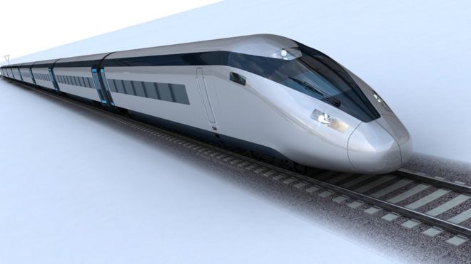 Художественное впечатление от поезда HS2