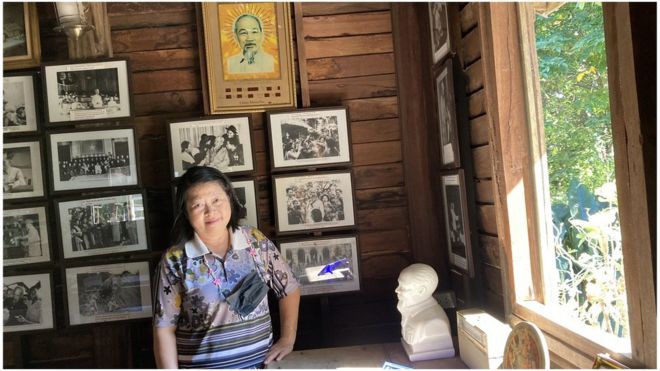 Bà Võ Thị Hoan hiện đang coi sóc ngôi nhà trước đây Hồ Chí Minh từng sống tại Nakhon Phanom, Thái Lan