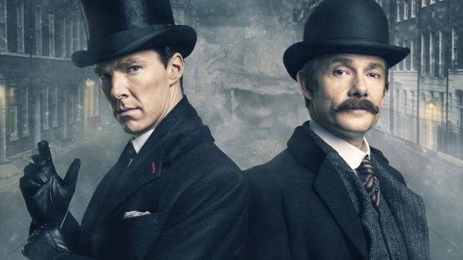 Martin Freeman and Benedict Cumberbatch in Sherlock