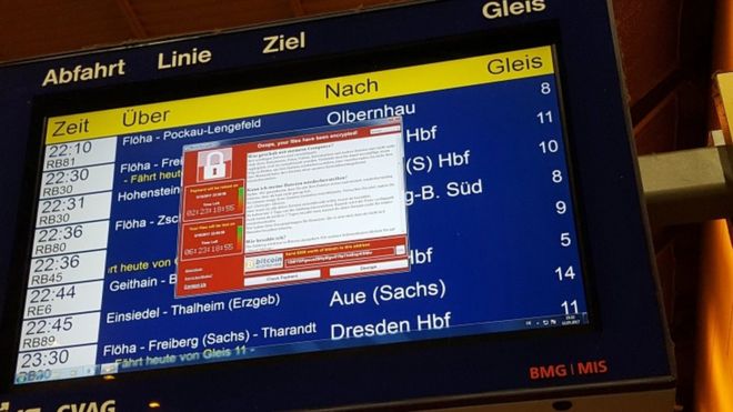 Система железнодорожной станции в Хемнице, восточная Германия, заражена