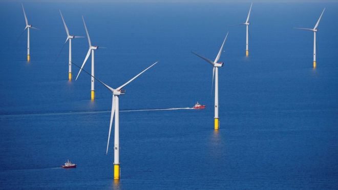 Ветровая электростанция у побережья Блэкпула