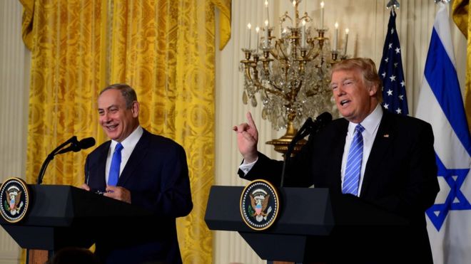 Нетаньяху и Трамп в Белом доме