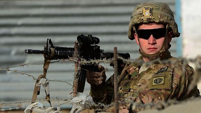 Soldado de Estados Unidos en Afganistán.