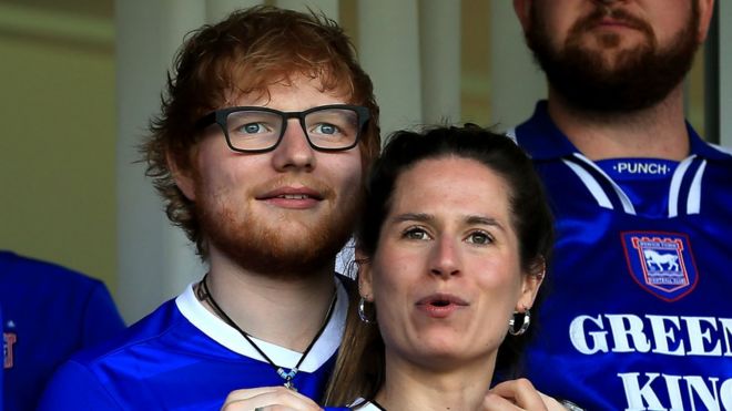 Image result for ed sheeran and wife getty