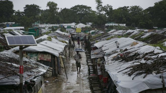 A refugee camp in Cox's Bazar, Bangladesh