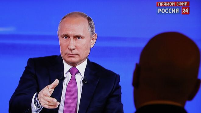 Трансляция "Прямой линии" Владимира Путина