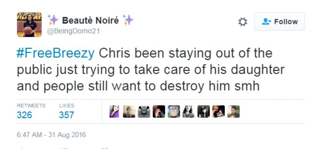 Чирикать: Крис держался подальше от публики, просто пытаясь заботиться о своей дочери, и люди все еще хотят уничтожить его