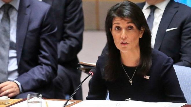 Safiiradda Mareykanka u fadhida golaha ammaanka ee Qaramada midoobay, Nikki Haley