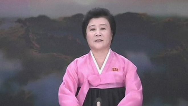 North Korean state TV presenter