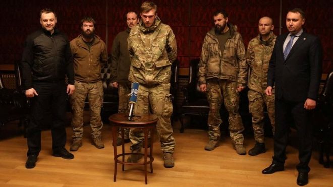 Освобожденные командиры украинских бойцов с "Азова" 22 сентября 2022 года