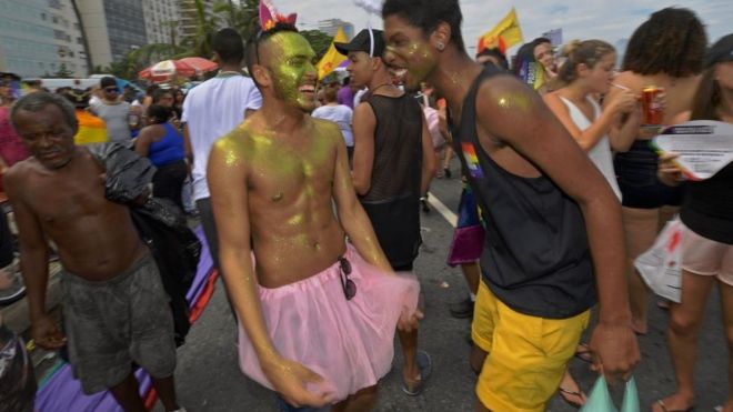 Awon ti n se iwode ni Copacabana, Rio de Janeiro, Brazil