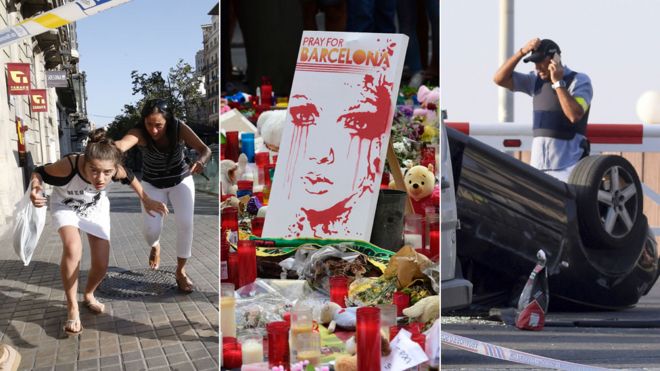 Изображения терактов в Барселоне и окрестностях Камбрильса в 2017 году
