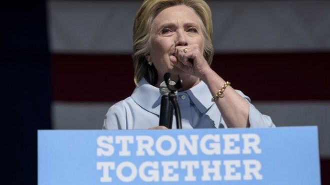 Hillary Clinton na fama da cutar sanyin hakarkari