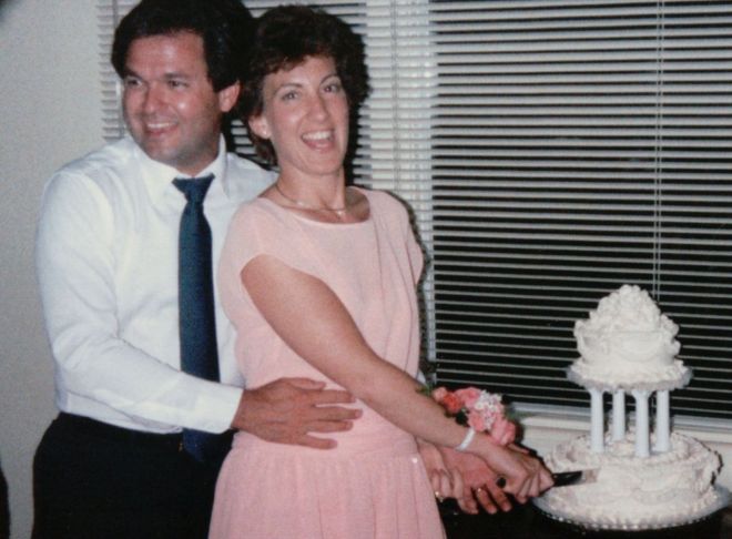 Фрэнк и Карли Фиорина в день свадьбы в 1985 году