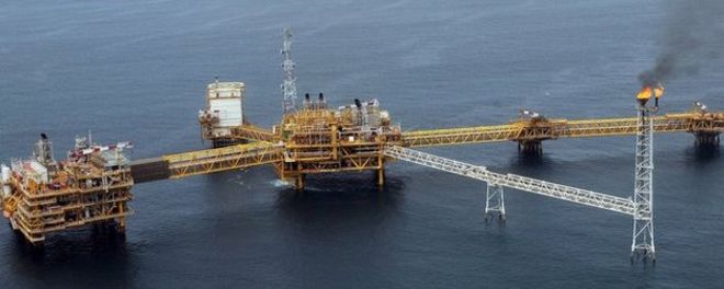 Общая нефтяная платформа в Аменем, недалеко от Порт-Харкорта в дельте Нигера (файл изображения)