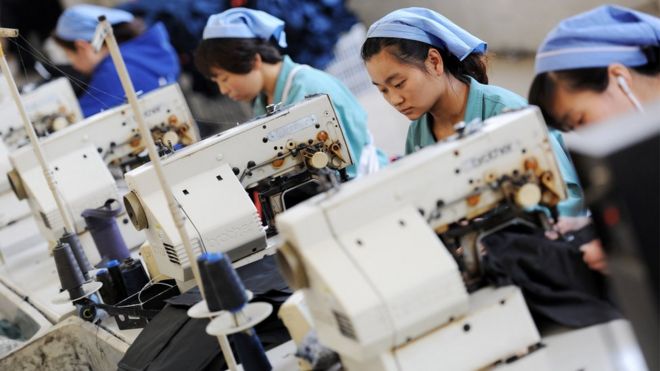 Китайские фабричные рабочие