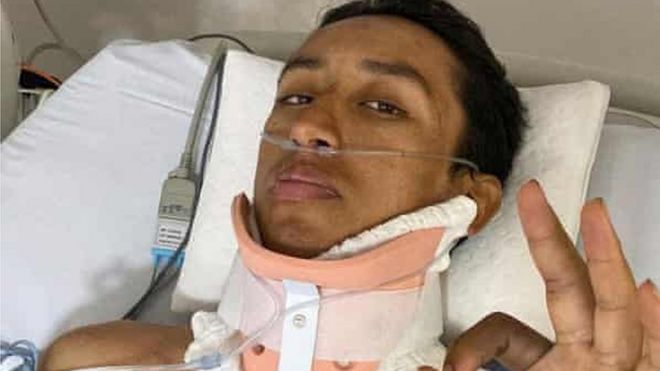 Egan Bernal en el hospital