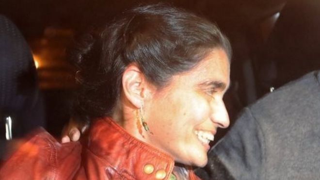 Марица Гарридо Лекка, балерина, спрятавшая Абимаэля Гусмана, бывшего лидера «Сияющего пути» в своей квартире в 1990-х годах, освобождена из тюрьмы в Лиме, ??Перу, 11 сентября 2017 года.