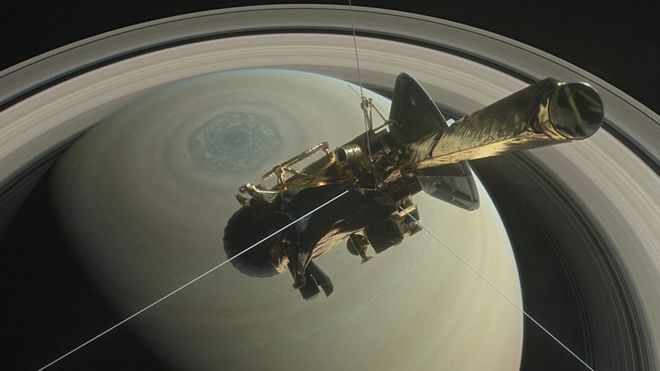 Зонд "Кассини" на орбите Сатурна