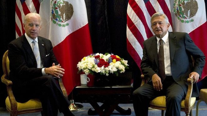 Joe Biden y López Obrador en 2012