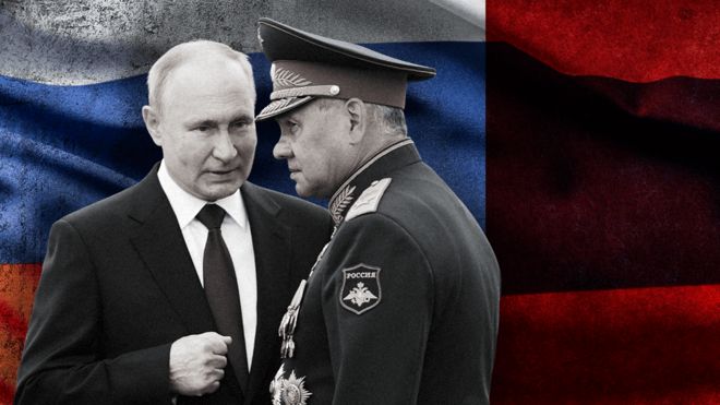 Vladimir Putin y Sergei Shoigu