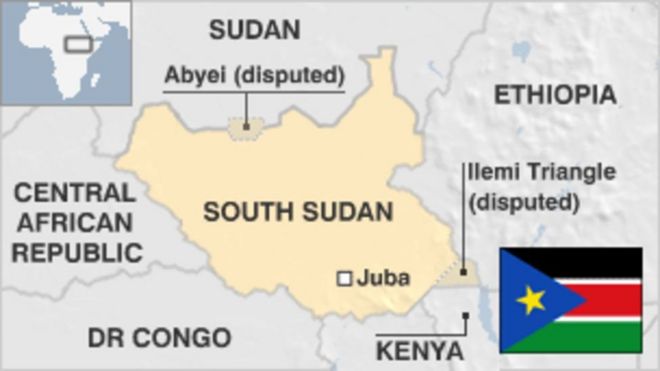 Ramani ya Sudan kusini
