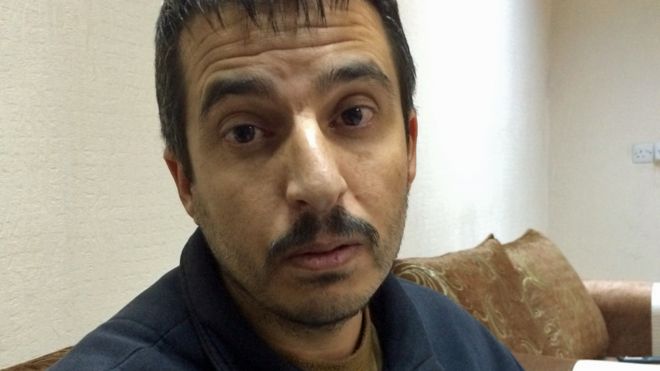 محمد ابراهیم عضو داعش که در بازداشت نیروهای کرد است