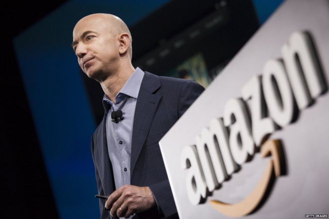 Jeff Bezos at an Amazon launch