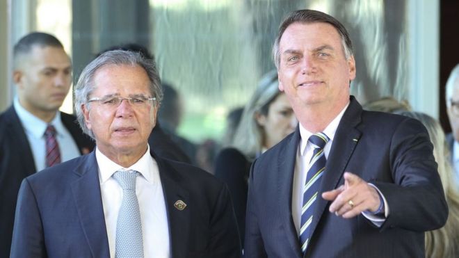 Ministro da Economia, Paulo Guedes, e presidente Jair Bolsonaro