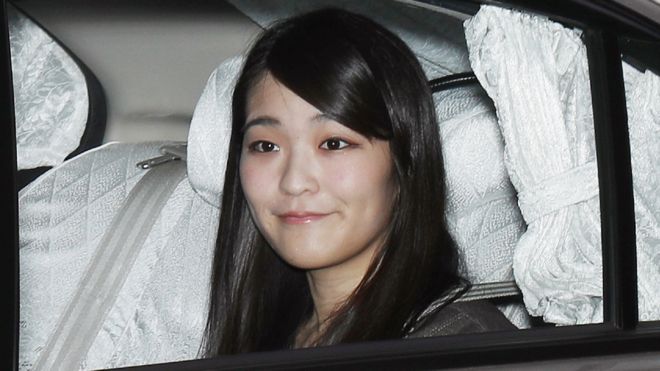 Japanese Princess Mako leaves her home in Tokyo on 18 May 2017