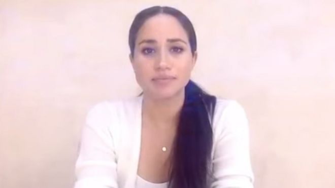 Meghan Markle durante vídeo de desabafo