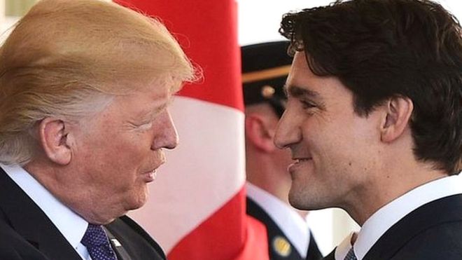Donald Trump y Justin Trudeau